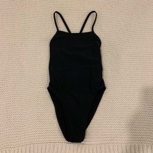 Size 26, JOLYN Black Fixed Back Swimsuit
